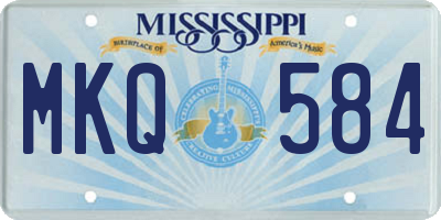 MS license plate MKQ584