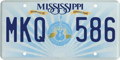 MS license plate MKQ586