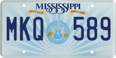 MS license plate MKQ589
