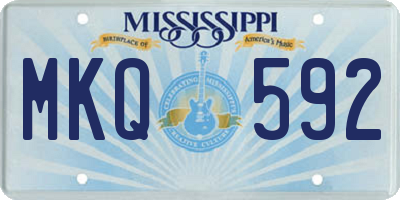 MS license plate MKQ592