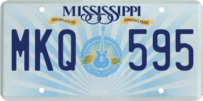 MS license plate MKQ595