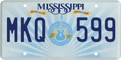 MS license plate MKQ599