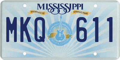 MS license plate MKQ611
