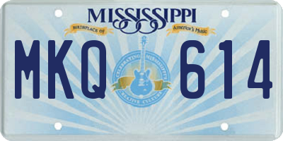 MS license plate MKQ614