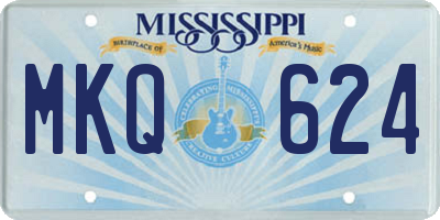 MS license plate MKQ624