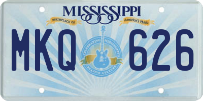 MS license plate MKQ626