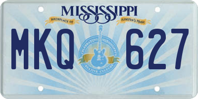 MS license plate MKQ627