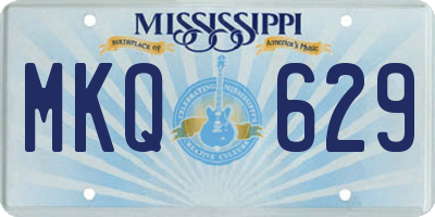 MS license plate MKQ629