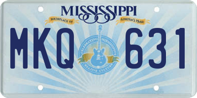 MS license plate MKQ631