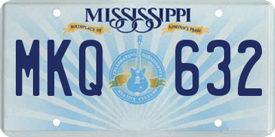 MS license plate MKQ632