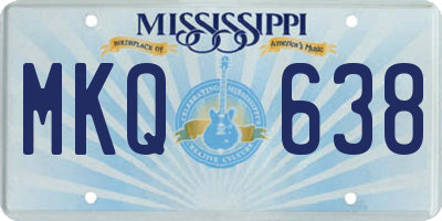 MS license plate MKQ638