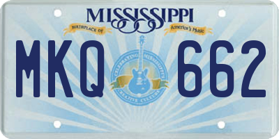 MS license plate MKQ662