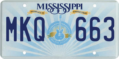 MS license plate MKQ663