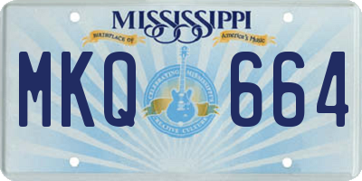 MS license plate MKQ664