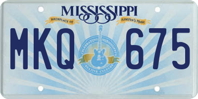 MS license plate MKQ675