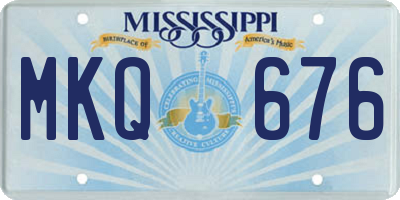 MS license plate MKQ676