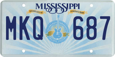 MS license plate MKQ687