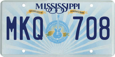 MS license plate MKQ708