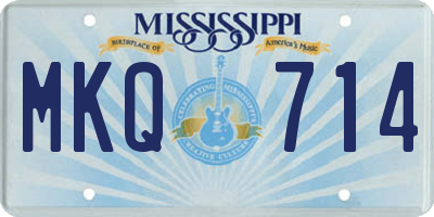MS license plate MKQ714
