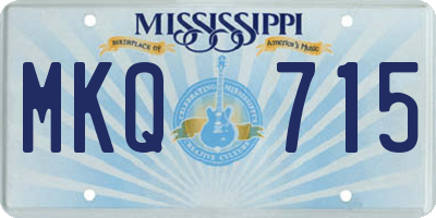 MS license plate MKQ715