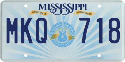 MS license plate MKQ718