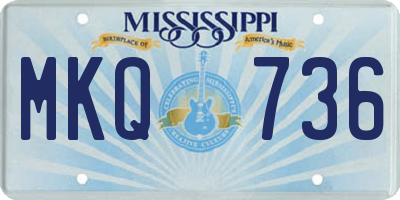 MS license plate MKQ736