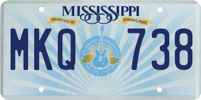 MS license plate MKQ738