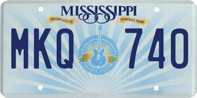 MS license plate MKQ740