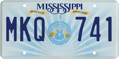 MS license plate MKQ741