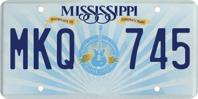 MS license plate MKQ745
