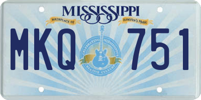 MS license plate MKQ751