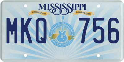 MS license plate MKQ756
