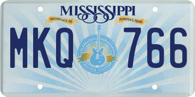 MS license plate MKQ766