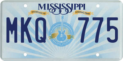 MS license plate MKQ775