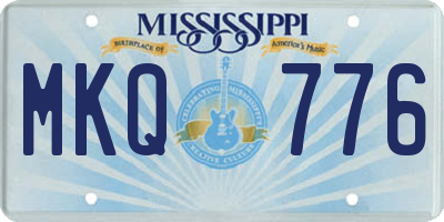 MS license plate MKQ776
