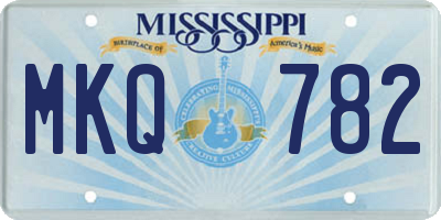 MS license plate MKQ782