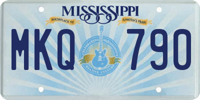 MS license plate MKQ790