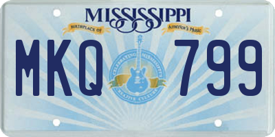 MS license plate MKQ799