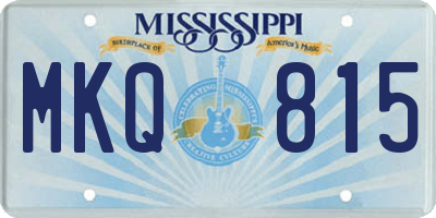MS license plate MKQ815