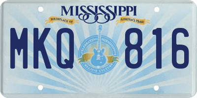 MS license plate MKQ816