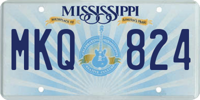MS license plate MKQ824