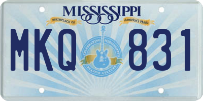 MS license plate MKQ831