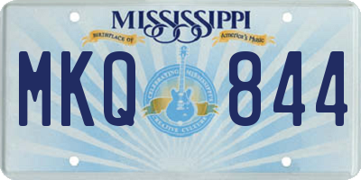 MS license plate MKQ844