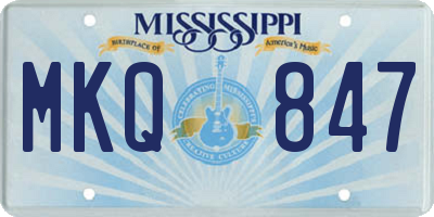 MS license plate MKQ847