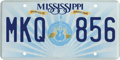MS license plate MKQ856