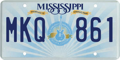 MS license plate MKQ861