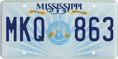 MS license plate MKQ863