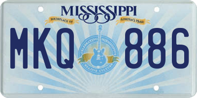 MS license plate MKQ886
