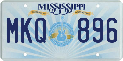 MS license plate MKQ896