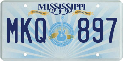 MS license plate MKQ897